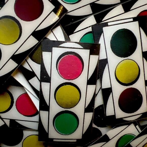 Huge Lot of 25 Traffic Light 1950's Small 1" Vari-Vue Flicker Lenticulars NOS - Picture 7 of 7